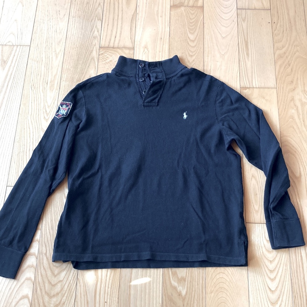 Men’s black polo Ralph Lauren pull over sweater XL